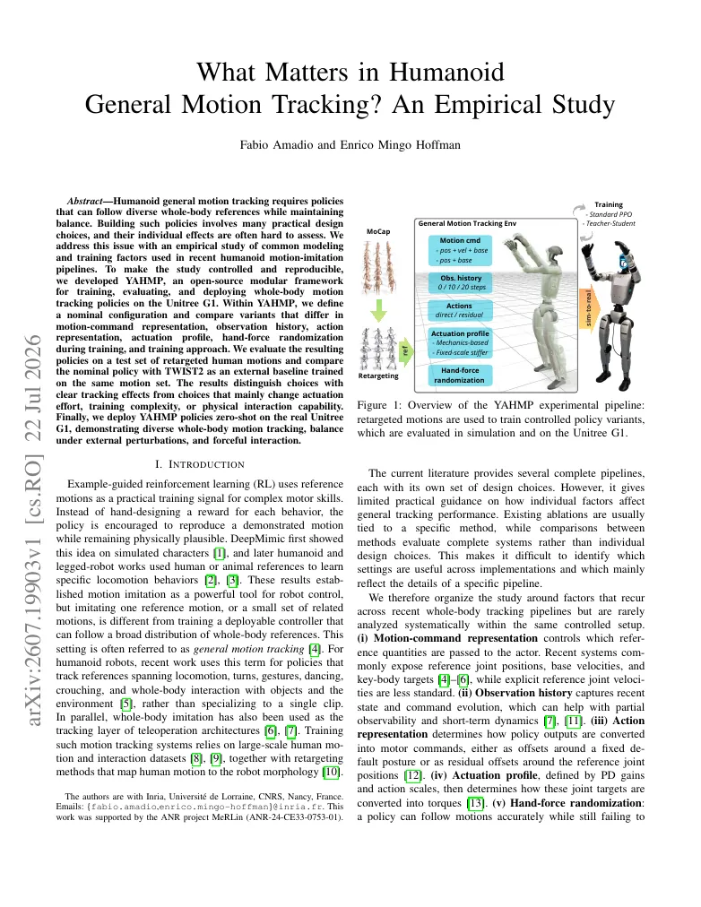 What Matters in Humanoid General Motion Tracking? An Empirical Study visual