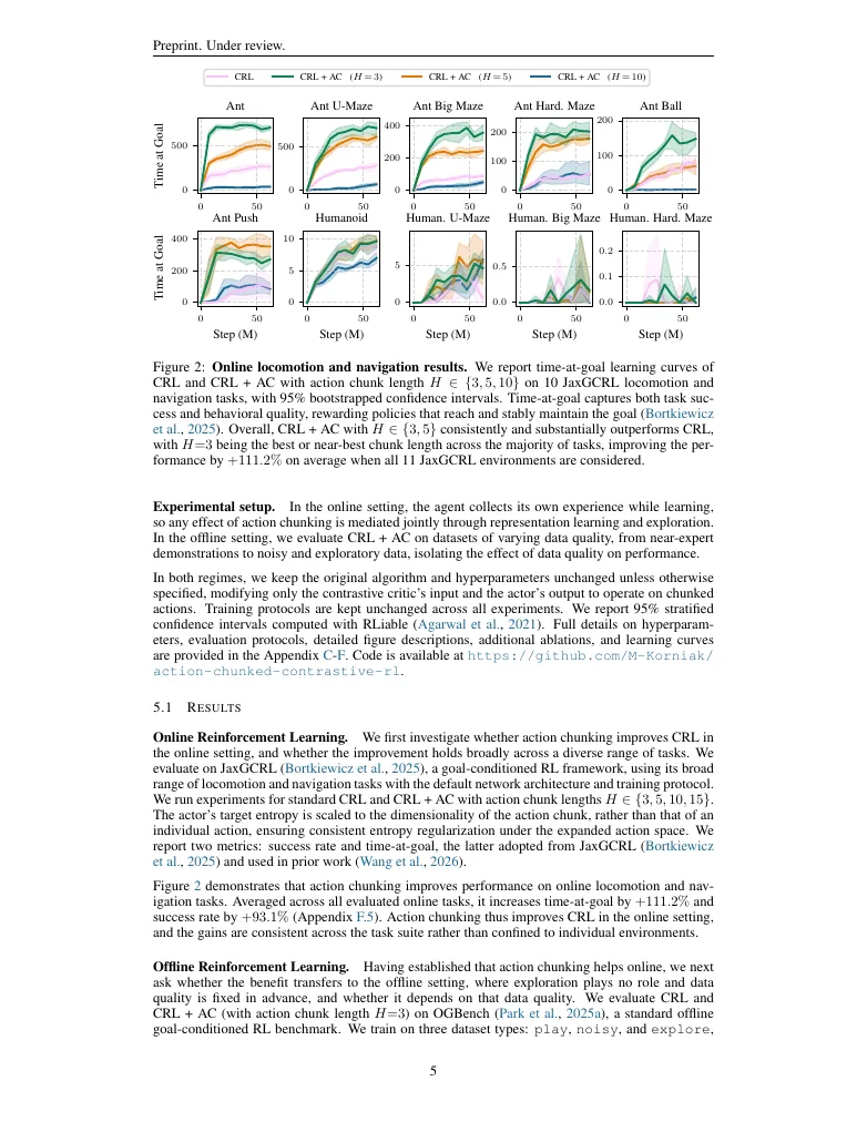 Three Steps at a Time: Learning Representations from Action Sequences in Contrastive RL visual