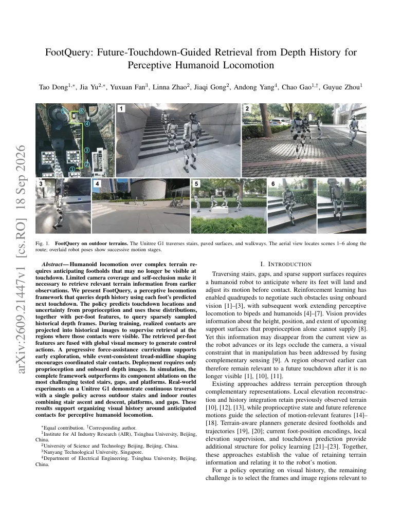 FootQuery: Future-Touchdown-Guided Retrieval from Depth History for Perceptive Humanoid Locomotion visual