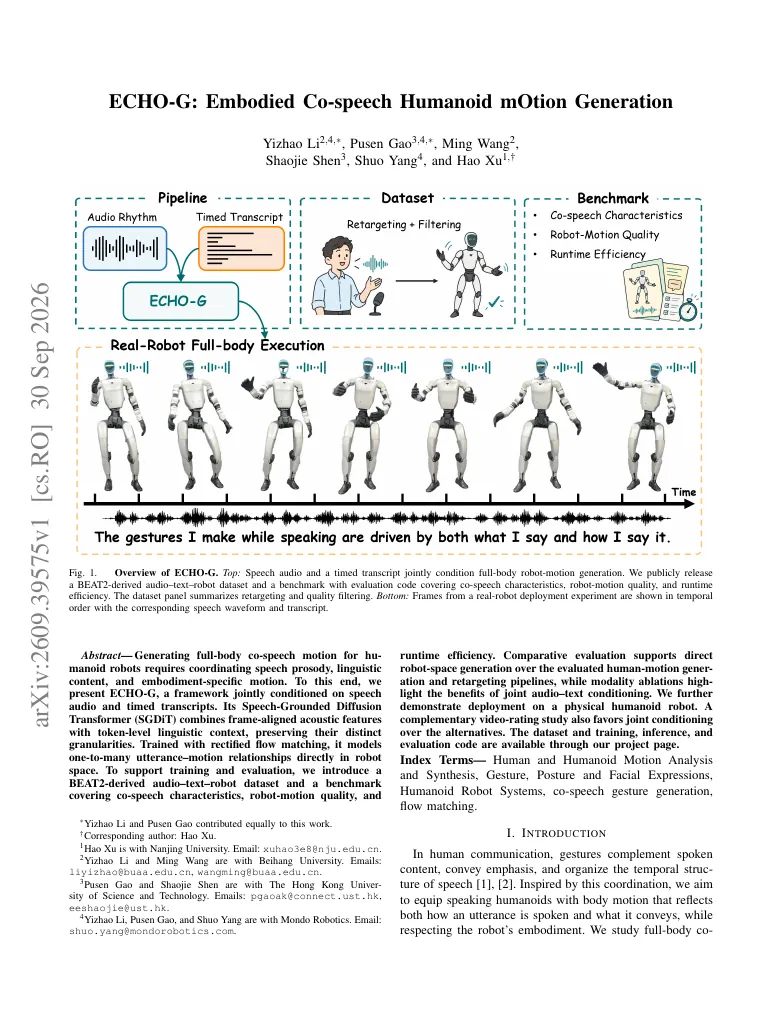 ECHO-G: Embodied Co-speech Humanoid mOtion Generation visual