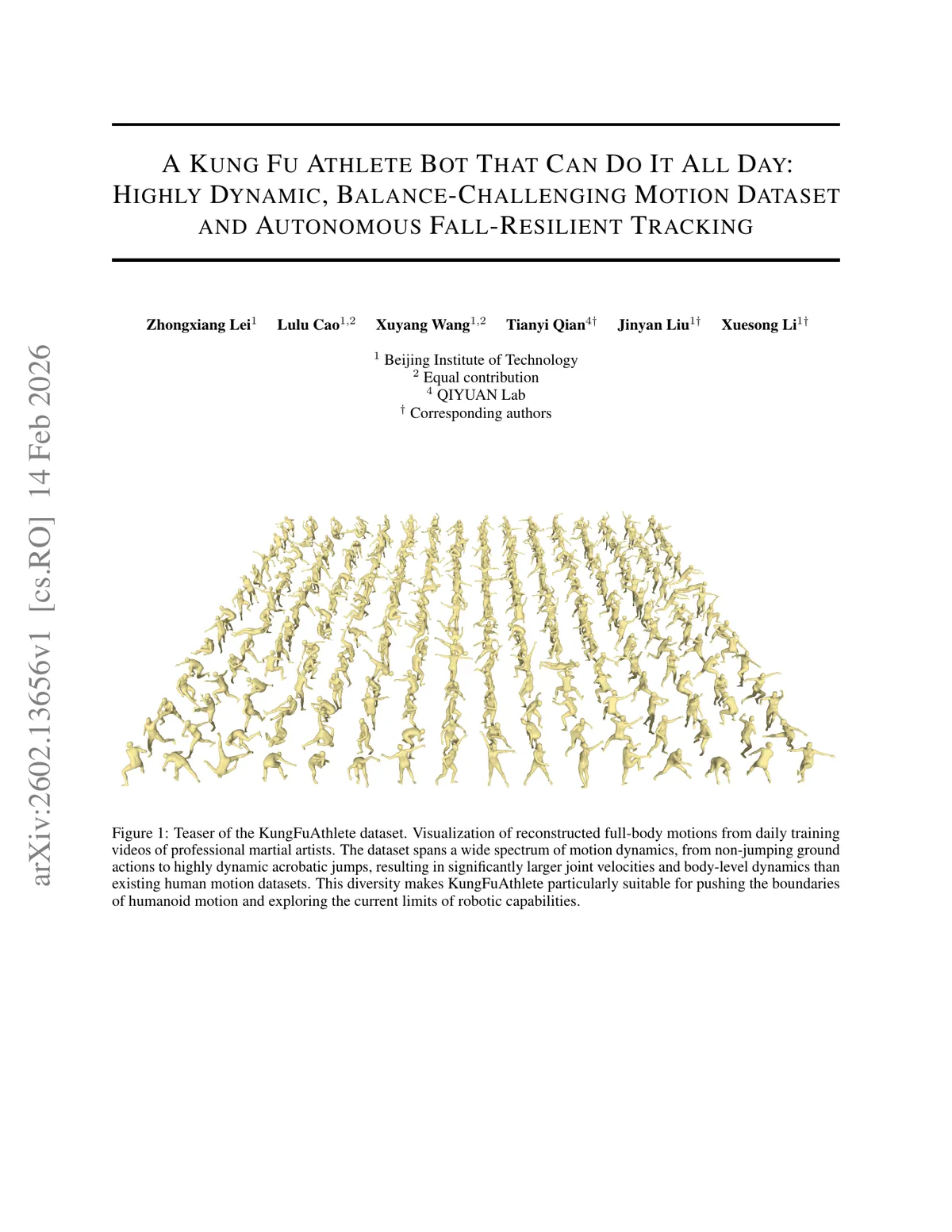 KungfuAthleteBot: learning high-dynamic humanoid motion from video with unified robust recovery visual