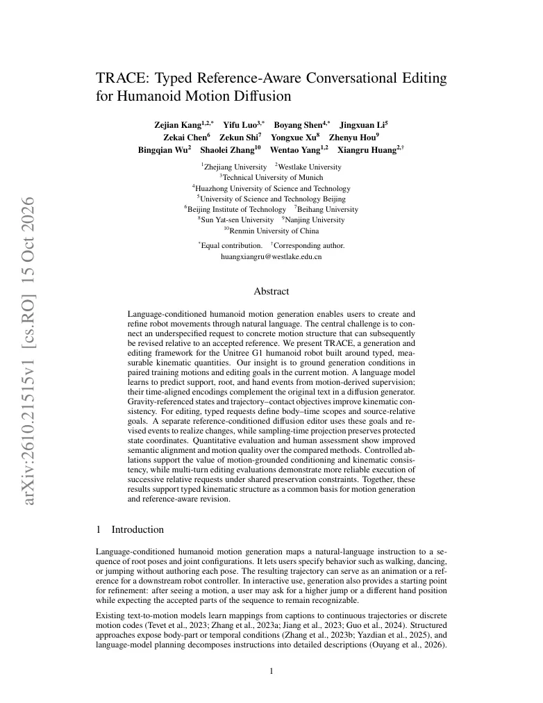TRACE: Typed Reference-Aware Conversational Editing for Humanoid Motion Diffusion visual
